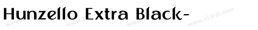 Hunzello Extra Black字体转换